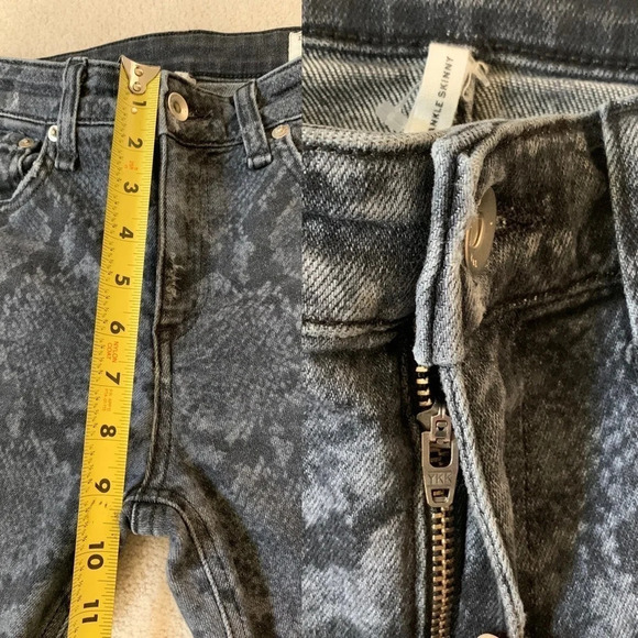 * 🔥HPx2🔥* Rag & Bone Skinny Jeans, Gray, Snake Print, 26 - Picture 6 of 16